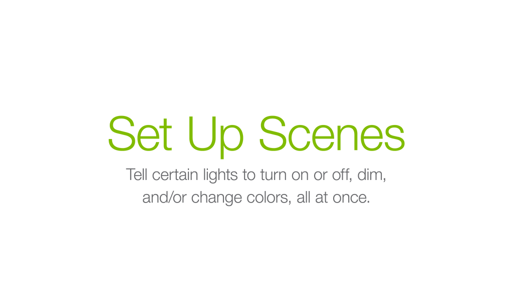 Set Up Scenes