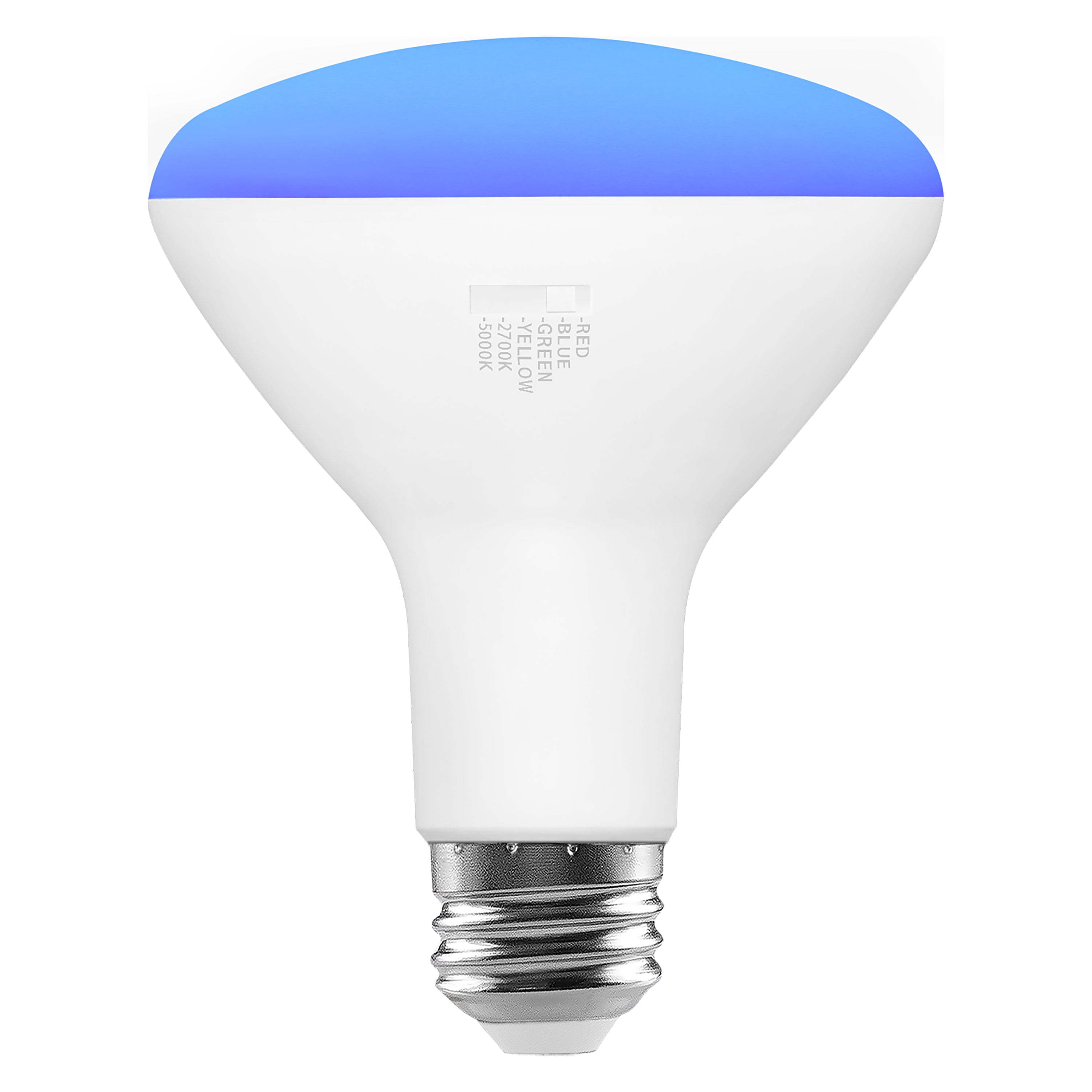 SYLVANIA 5 Color LED Light Bulb, Red / Blue / Green / Yellow / White, RGBW, 8W, BR30, E26 Medium Base, 2700K/5000K