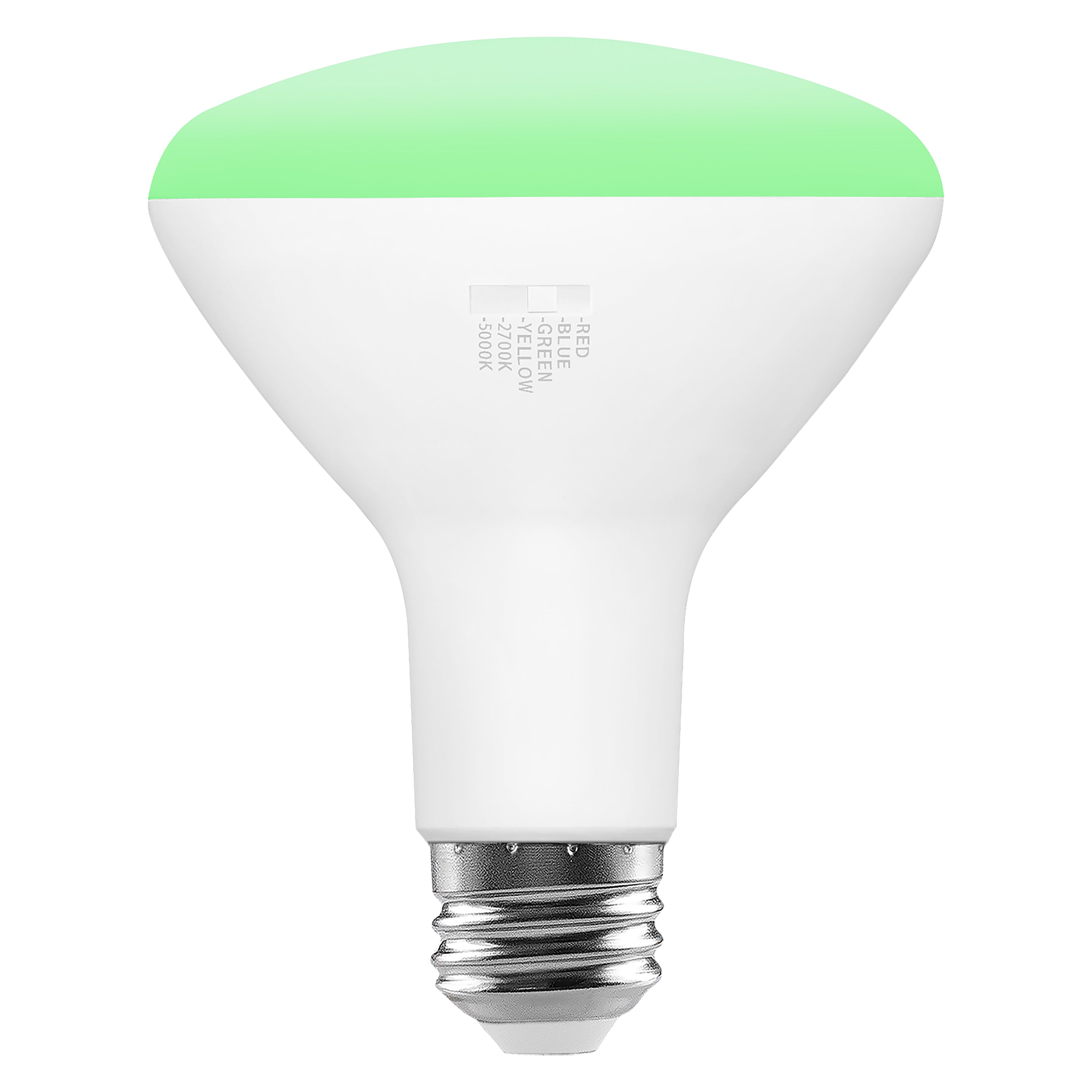 SYLVANIA 5 Color LED Light Bulb, Red / Blue / Green / Yellow / White, RGBW, 8W, BR30, E26 Medium Base, 2700K/5000K