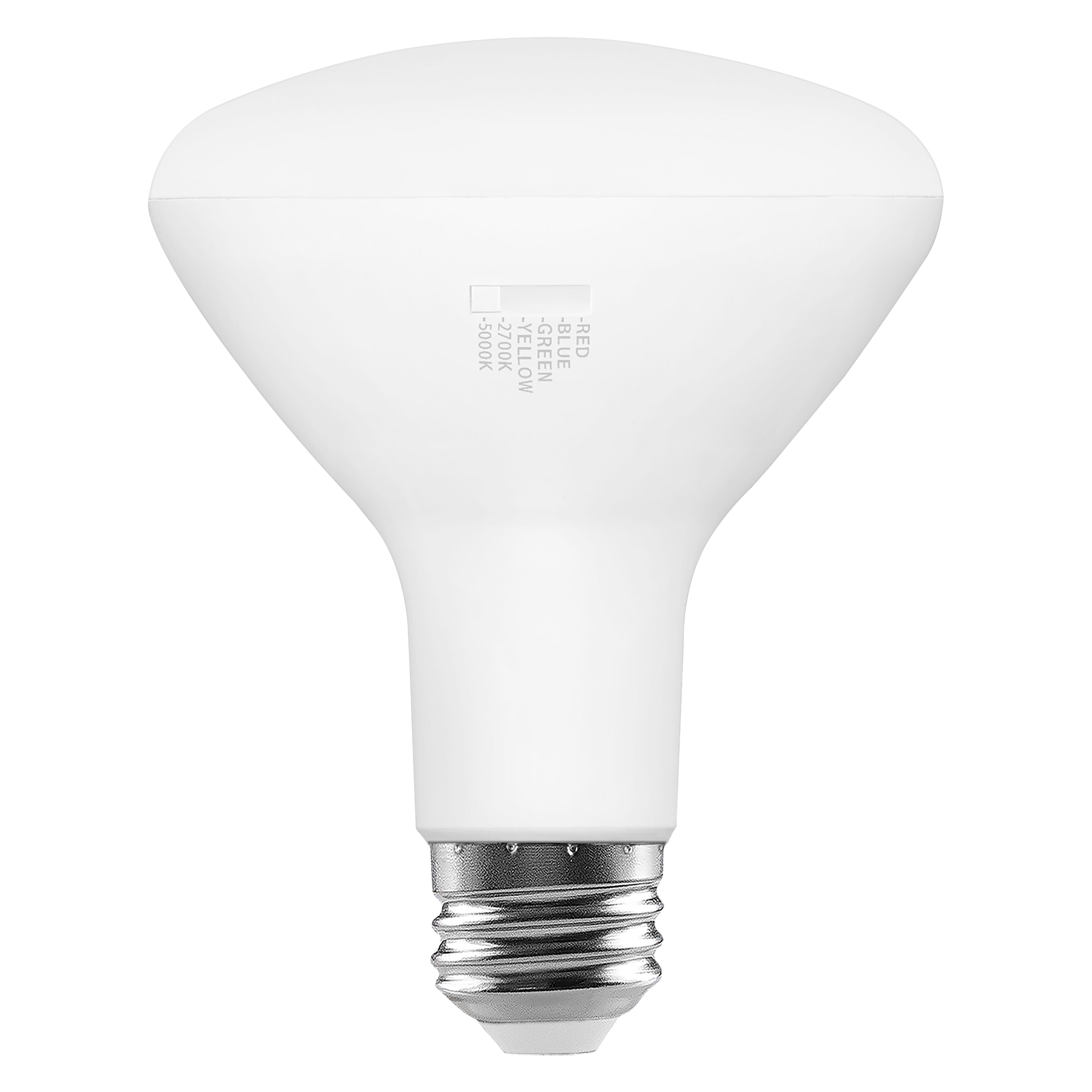 SYLVANIA 5 Color LED Light Bulb, Red / Blue / Green / Yellow / White, RGBW, 8W, BR30, E26 Medium Base, 2700K/5000K