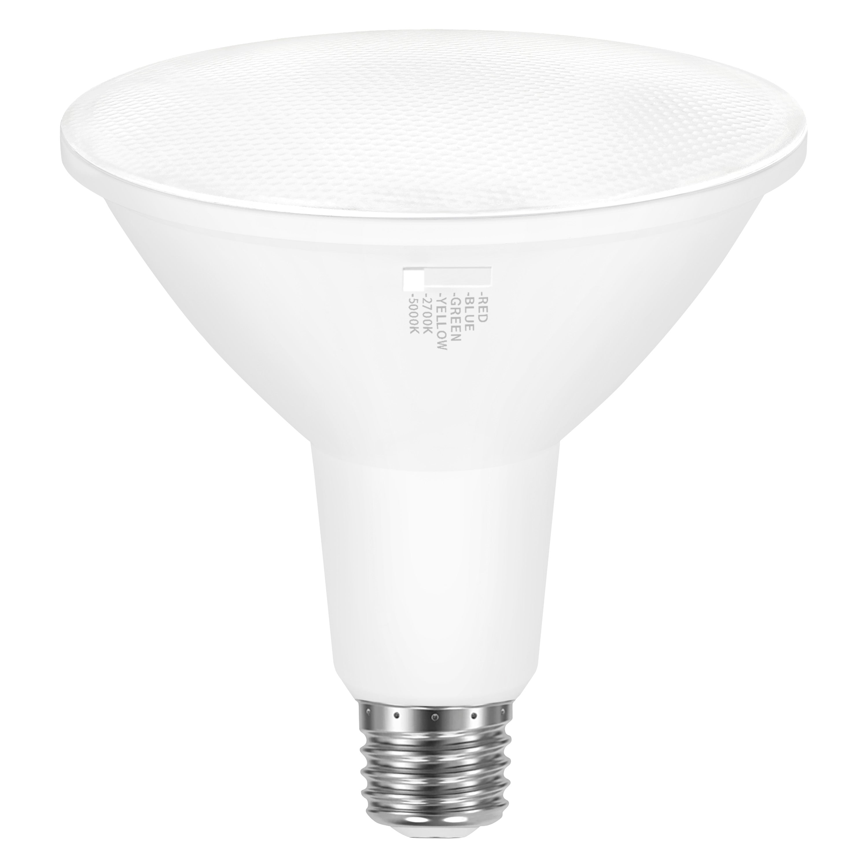 SYLVANIA 5 Color LED Light Bulb, Red / Blue / Green / Yellow / White, RGBW, 9W, PAR38, E26 Medium Base, 2700K/5000K