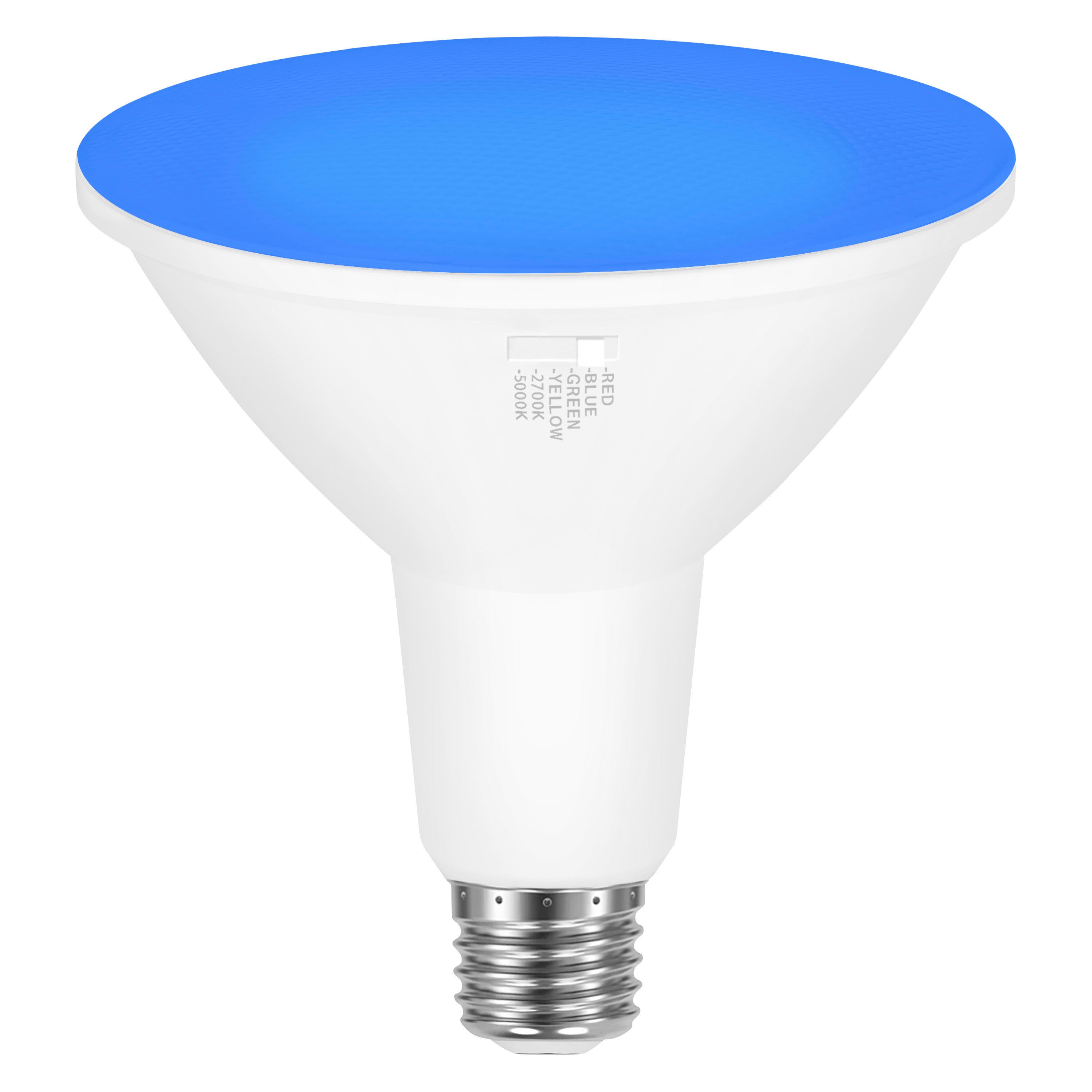 SYLVANIA 5 Color LED Light Bulb, Red / Blue / Green / Yellow / White, RGBW, 9W, PAR38, E26 Medium Base, 2700K/5000K