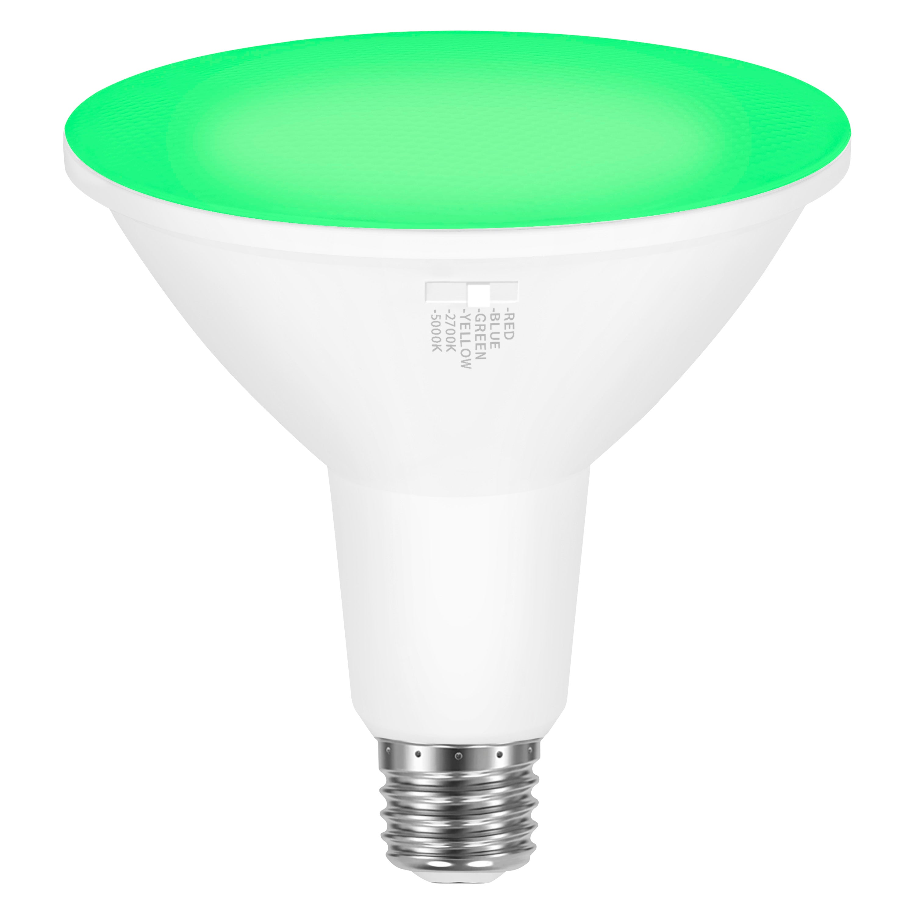 SYLVANIA 5 Color LED Light Bulb, Red / Blue / Green / Yellow / White, RGBW, 9W, PAR38, E26 Medium Base, 2700K/5000K