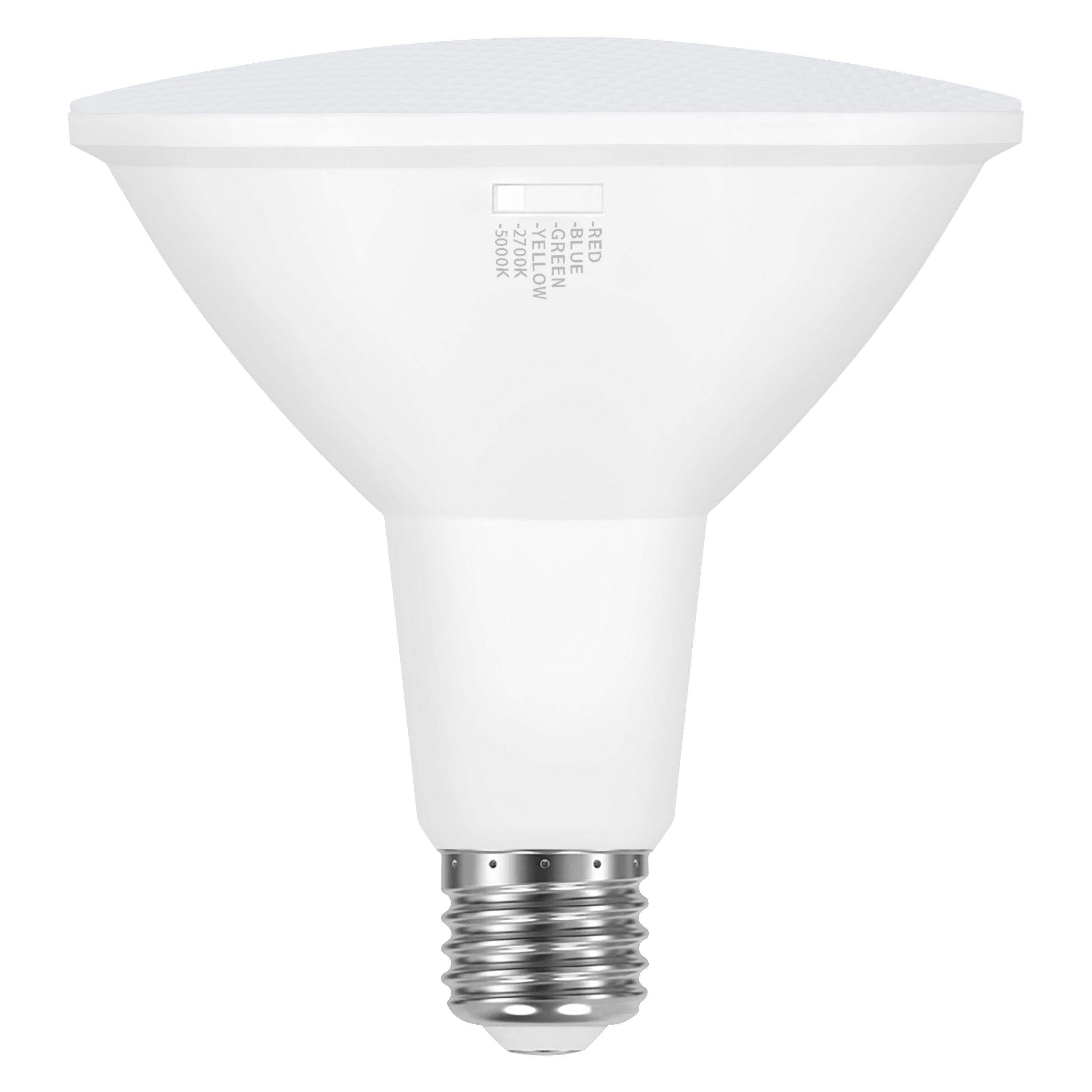 SYLVANIA 5 Color LED Light Bulb, Red / Blue / Green / Yellow / White, RGBW, 9W, PAR38, E26 Medium Base, 2700K/5000K