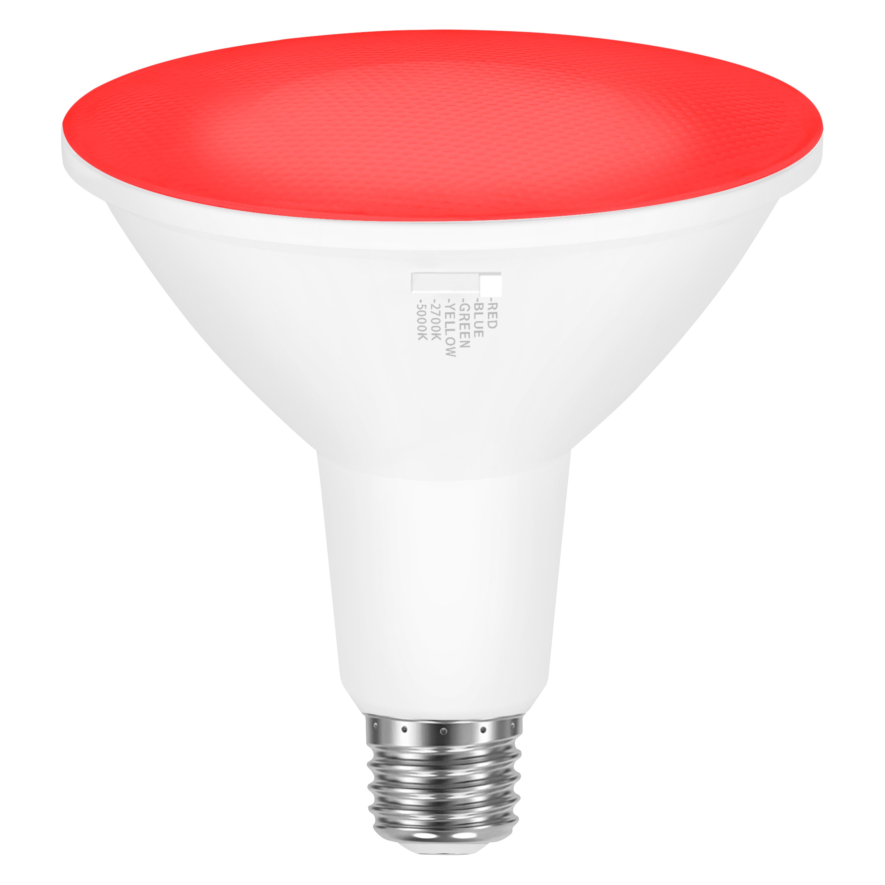 SYLVANIA 5 Color LED Light Bulb, Red / Blue / Green / Yellow / White, RGBW, 9W, PAR38, E26 Medium Base, 2700K/5000K