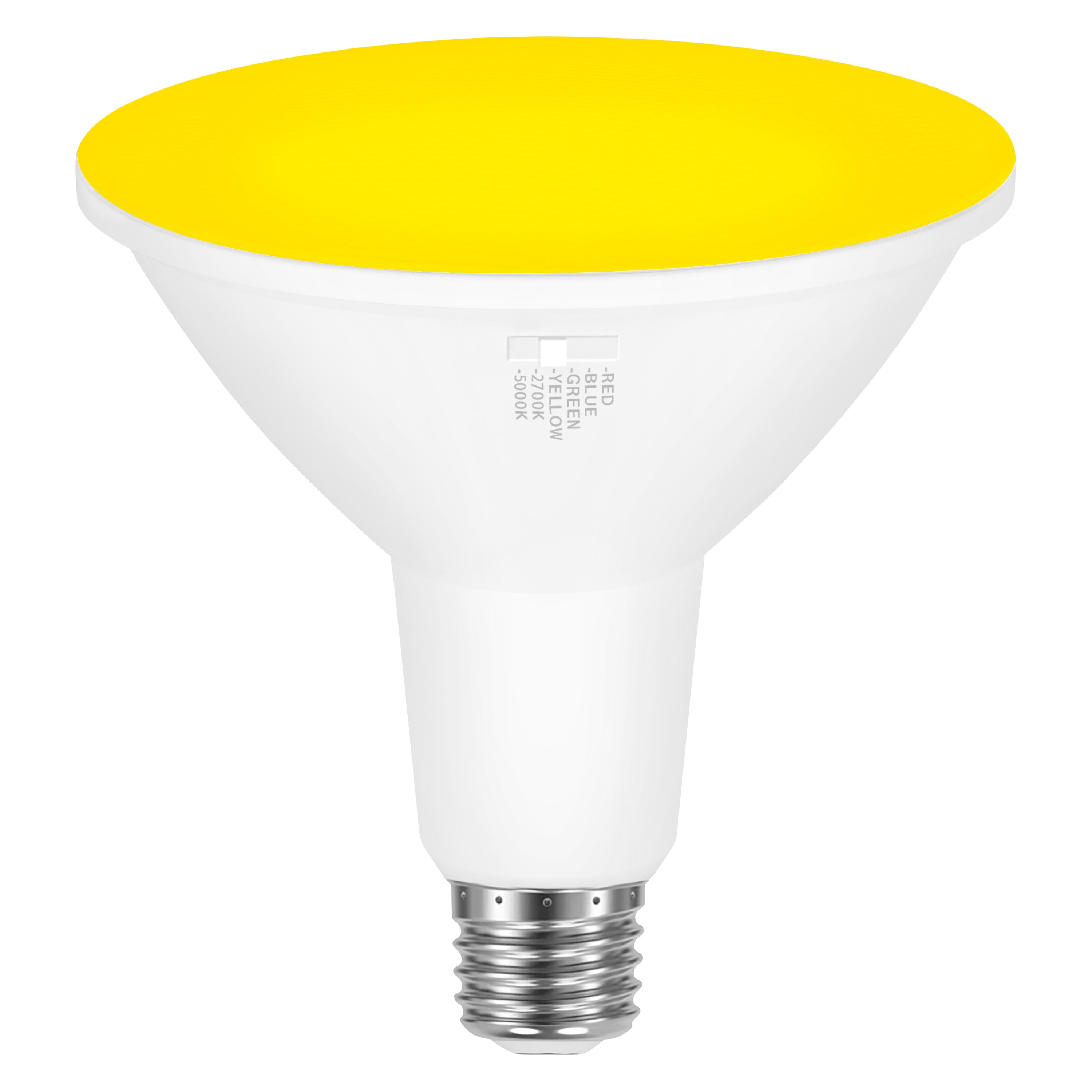 SYLVANIA 5 Color LED Light Bulb, Red / Blue / Green / Yellow / White, RGBW, 9W, PAR38, E26 Medium Base, 2700K/5000K