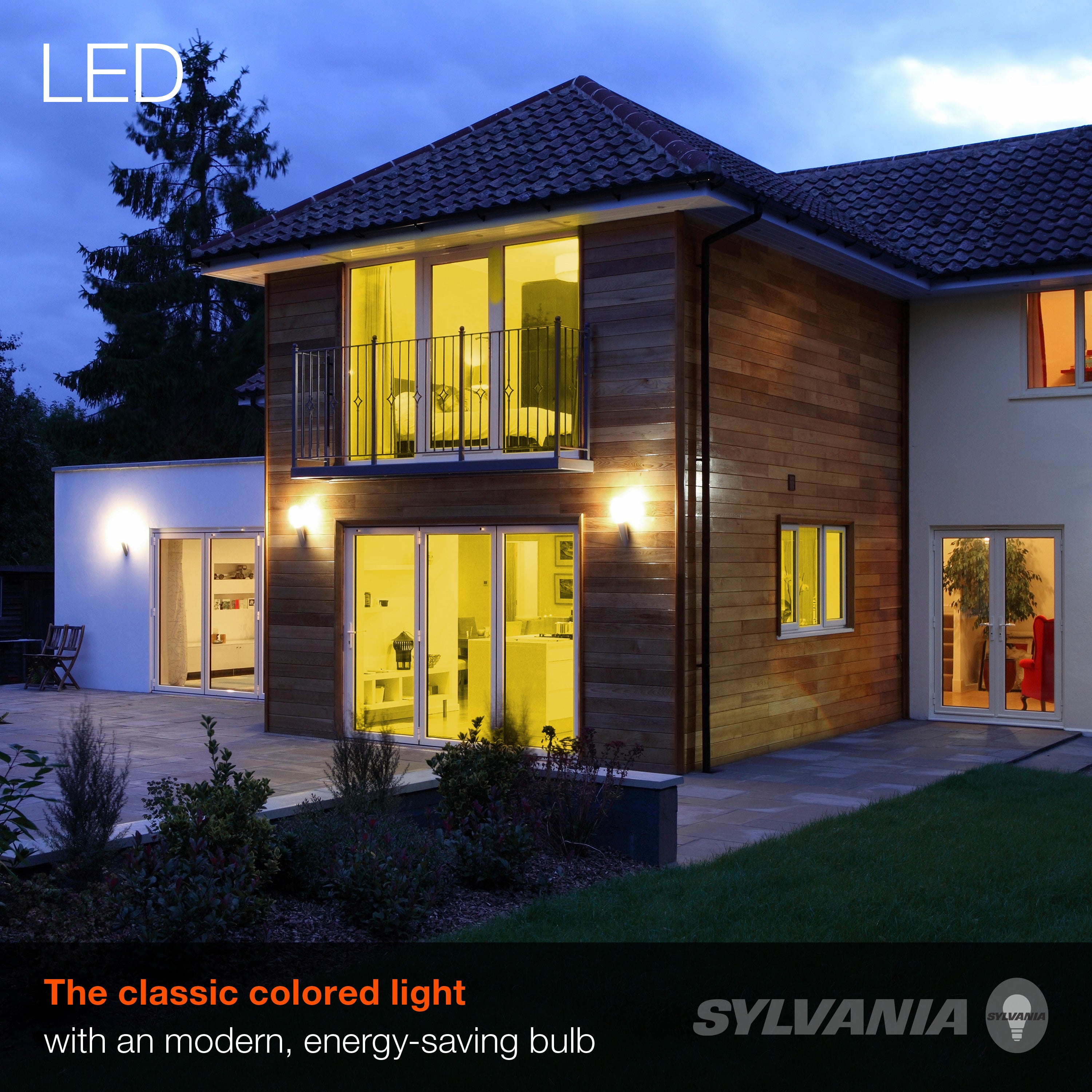 SYLVANIA LED Yellow Glass Filament A19 Light Bulb, 40W = 4.5W, Dimmable, E26 Medium Base - 1Pk
