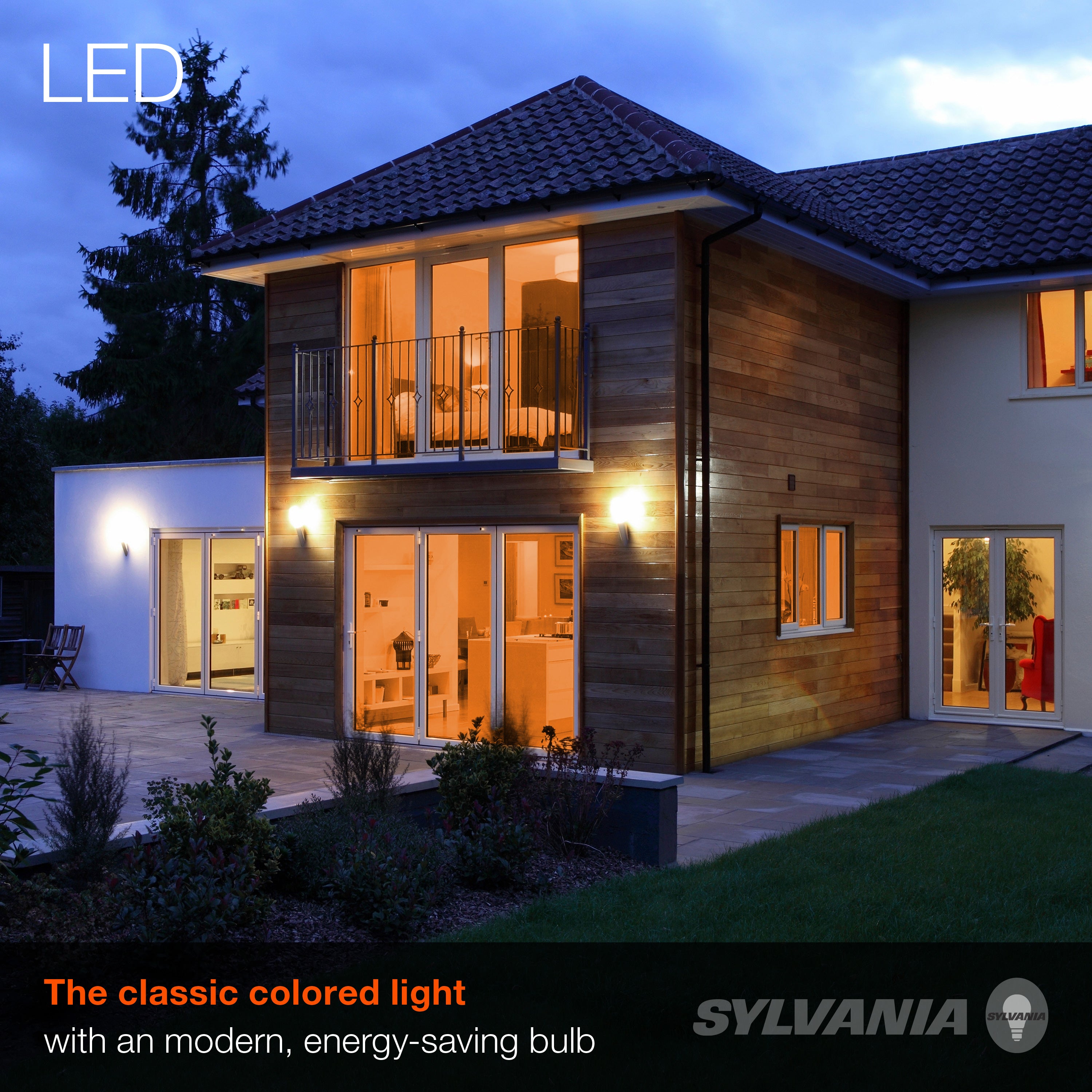SYLVANIA LED Orange Glass Filament A19 Light Bulb,  40W = 4.5W, Dimmable, E26 Medium Base - 6 Pk